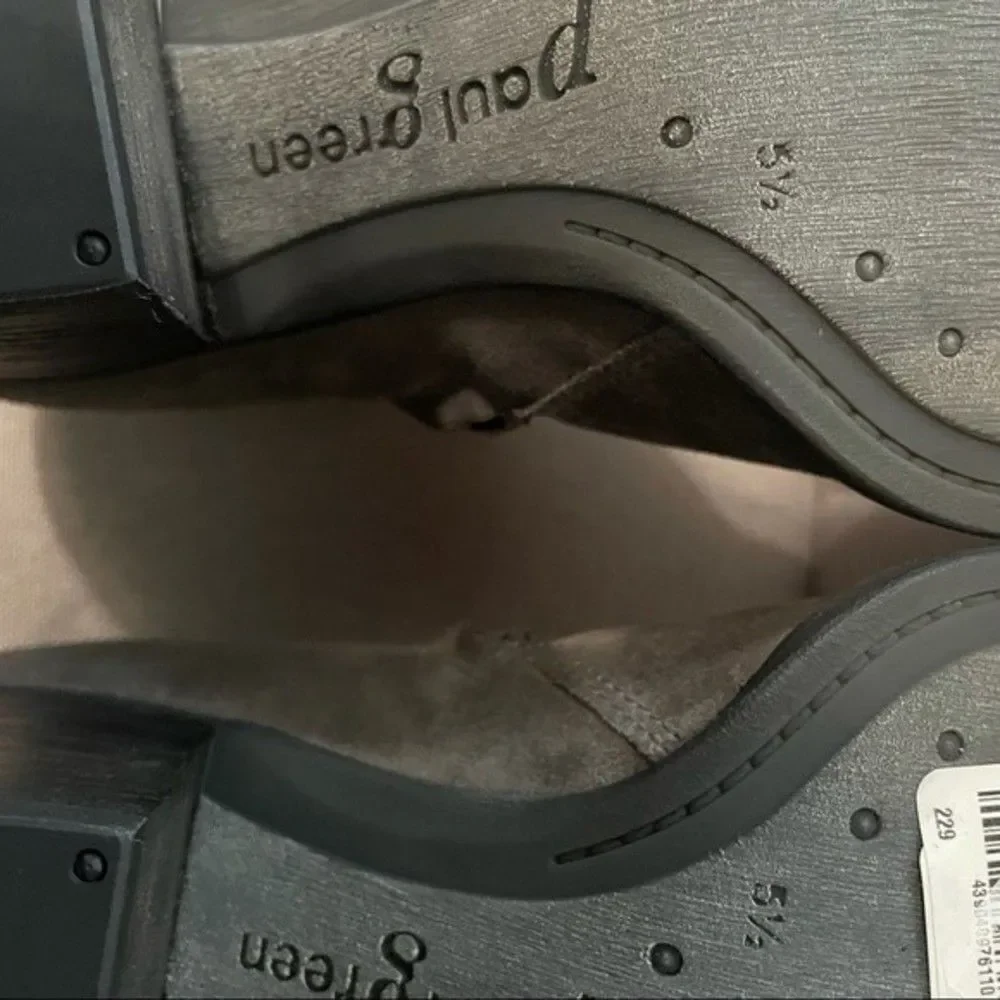 Paul Green Distressed Grey Western Scallop Boots